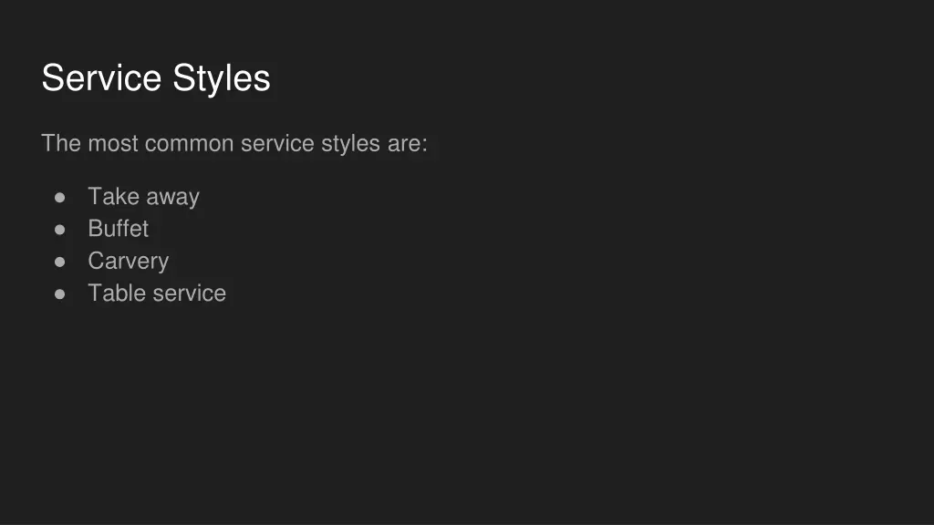 service styles 1