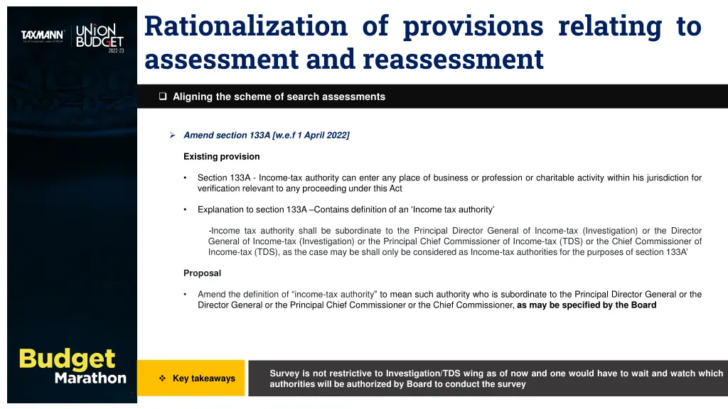 rationalization of provisions relating 10