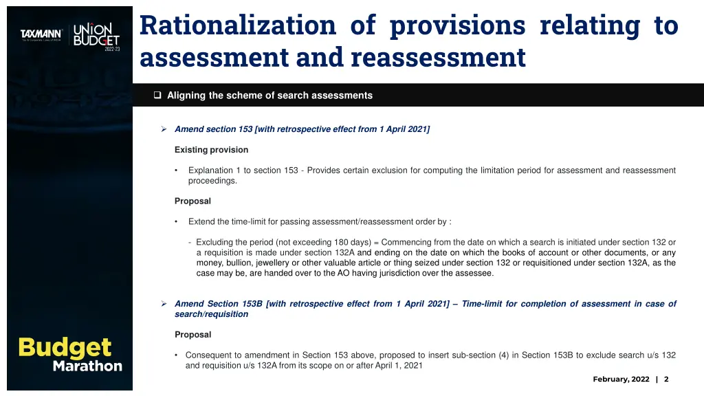 rationalization of provisions relating 12