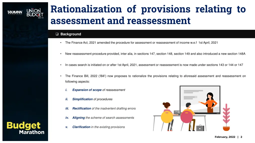 rationalization of provisions relating