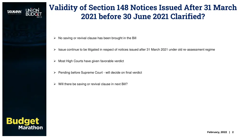 validity of section 148 notices issued after