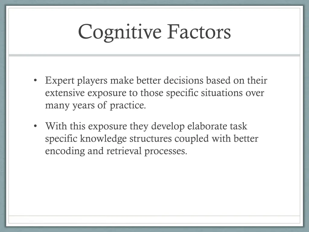 cognitive factors 2
