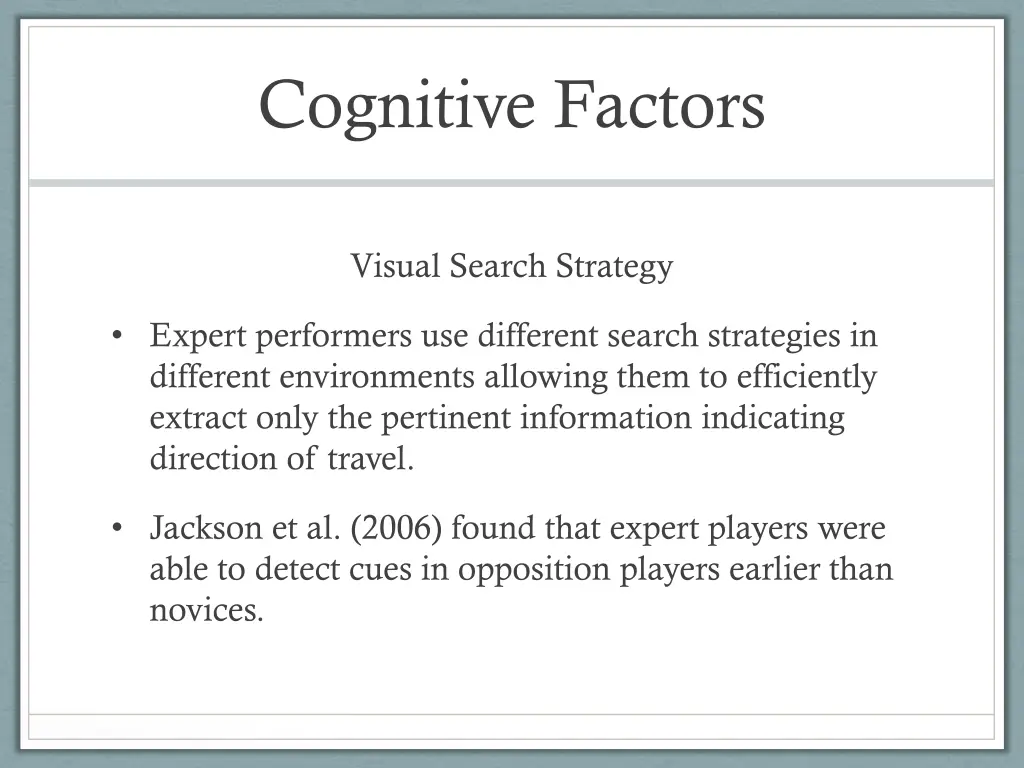 cognitive factors