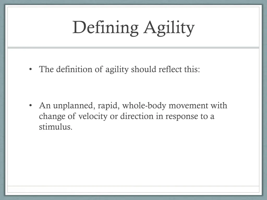 defining agility 1