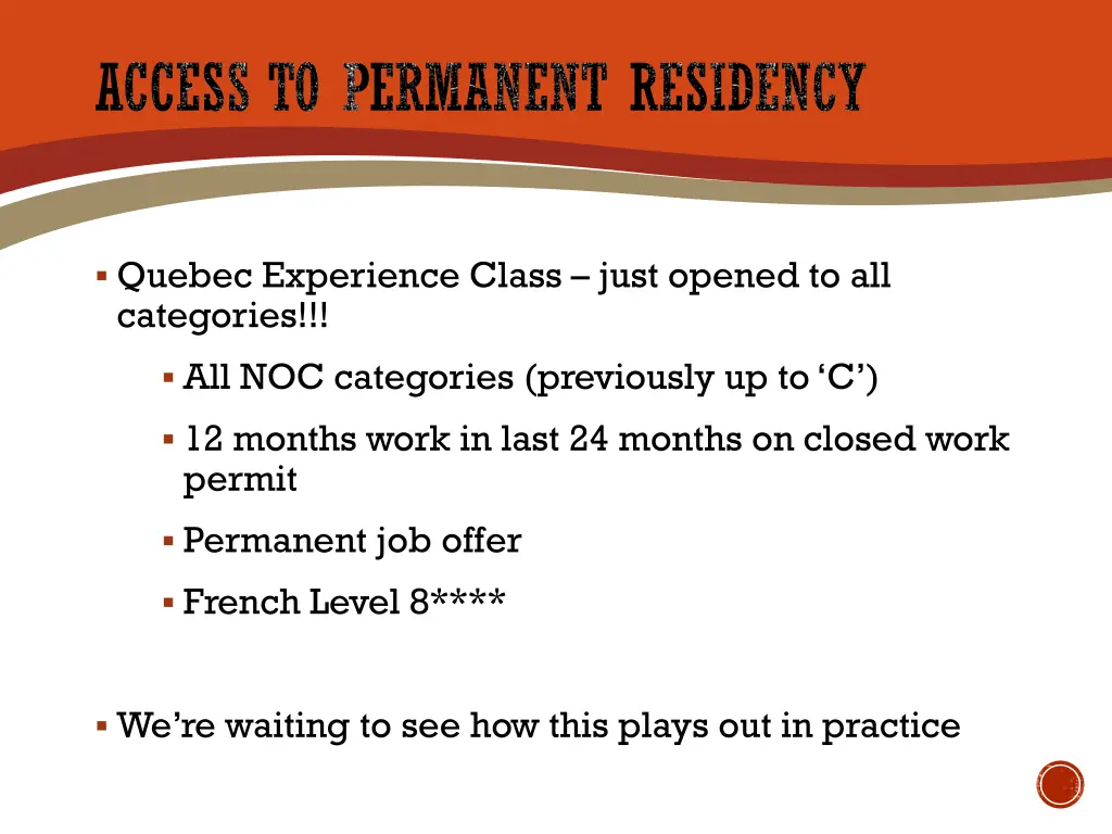 access to permanent residency