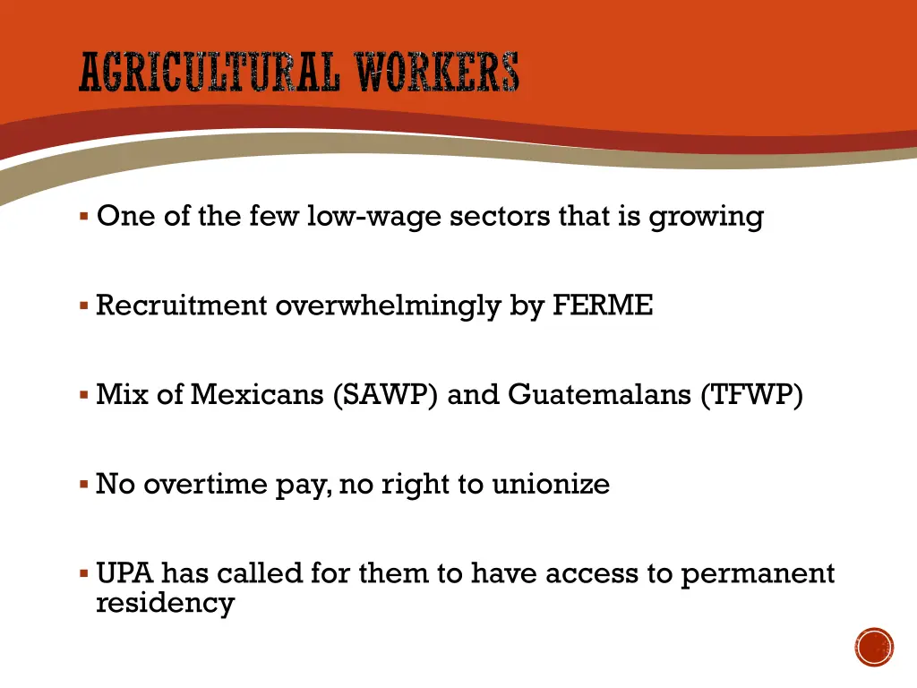 agricultural workers