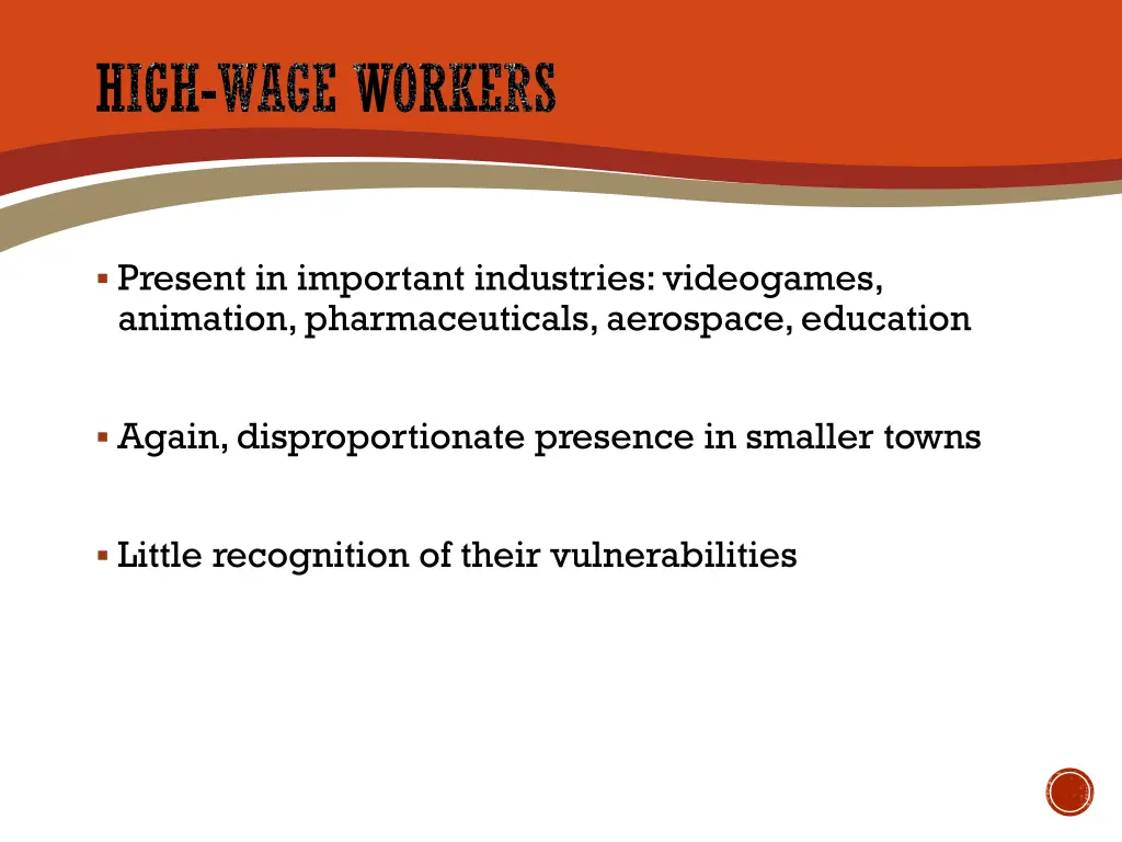 high wage workers
