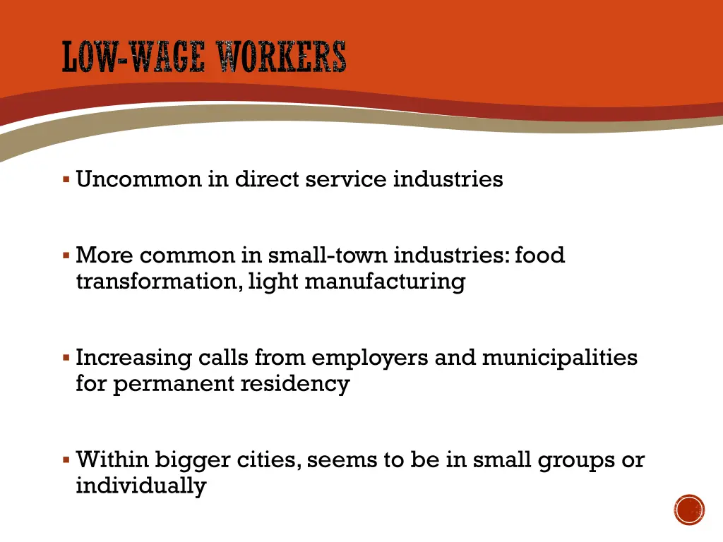 low wage workers