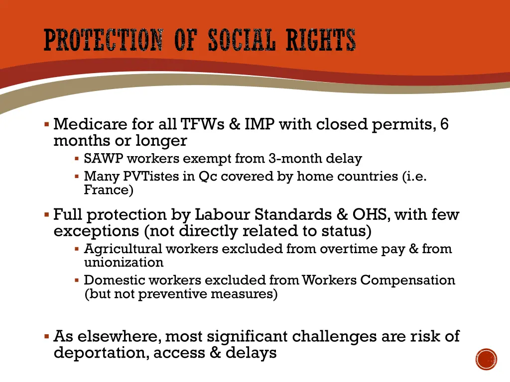 protection of social rights