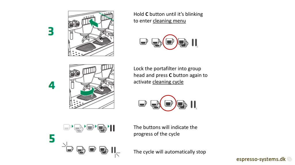 hold c button until it s blinking to enter