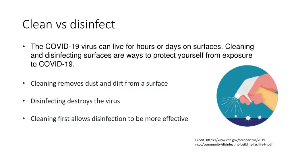 clean vs disinfect