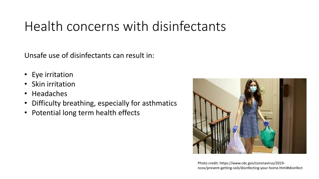 health concerns with disinfectants