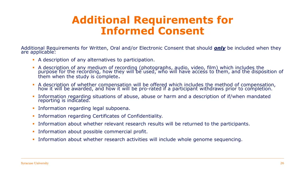 additional requirements for informed consent