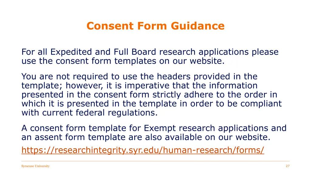 consent form guidance