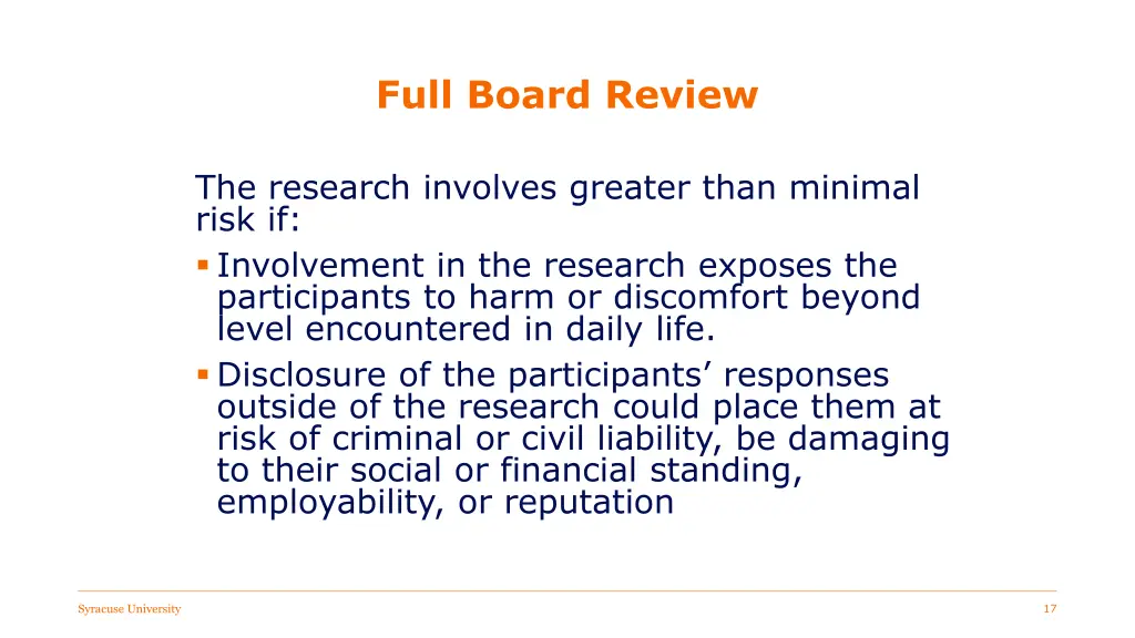 full board review 1