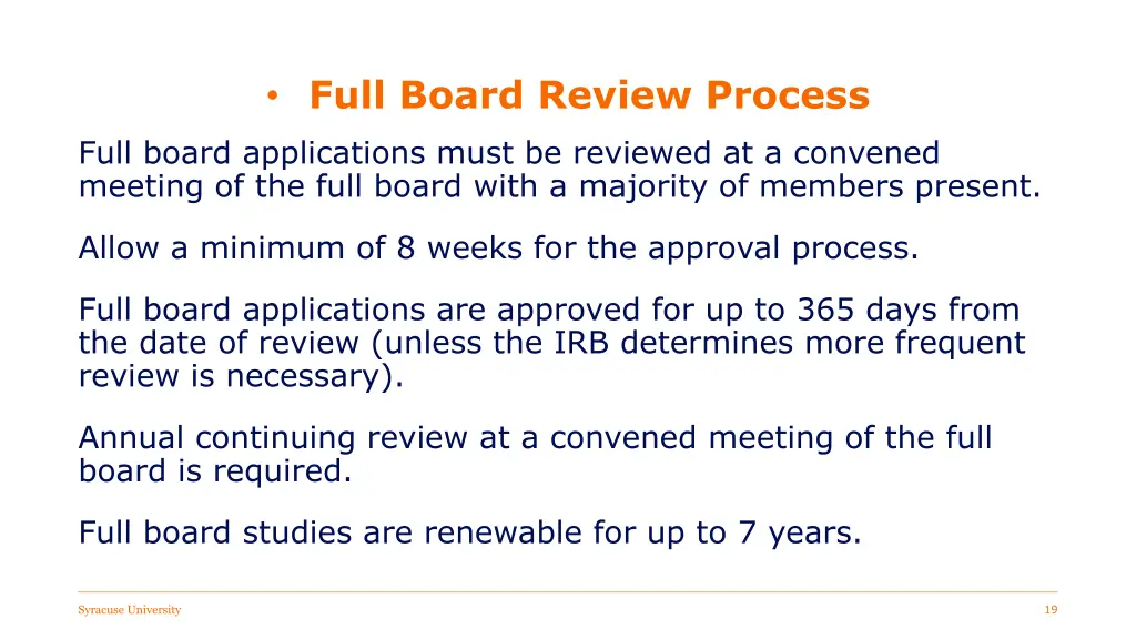 full board review process