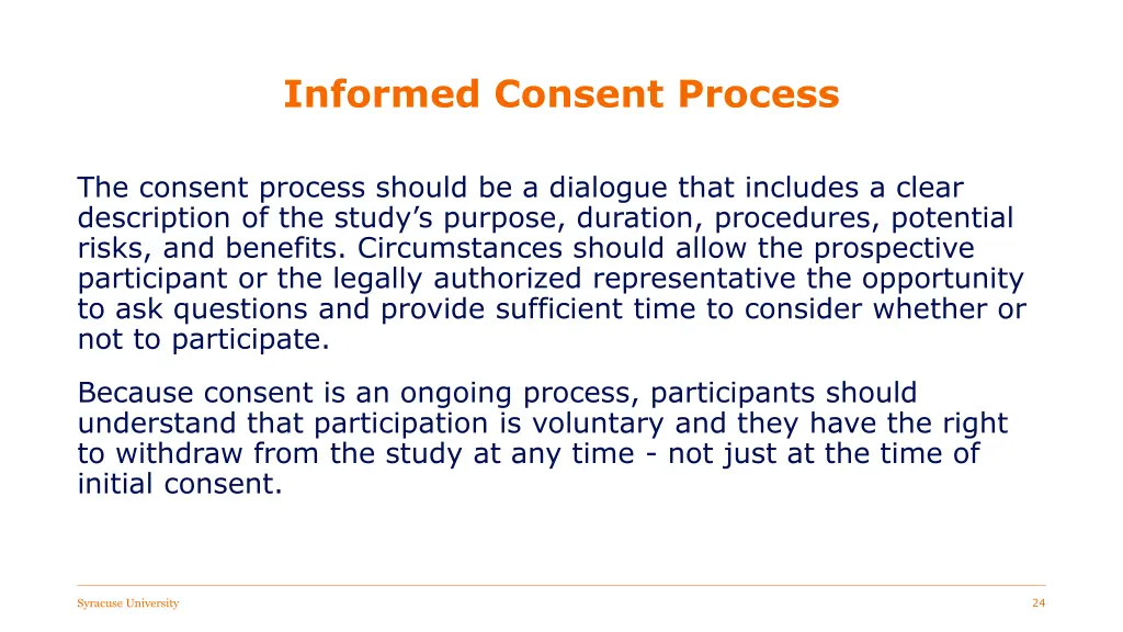 informed consent process