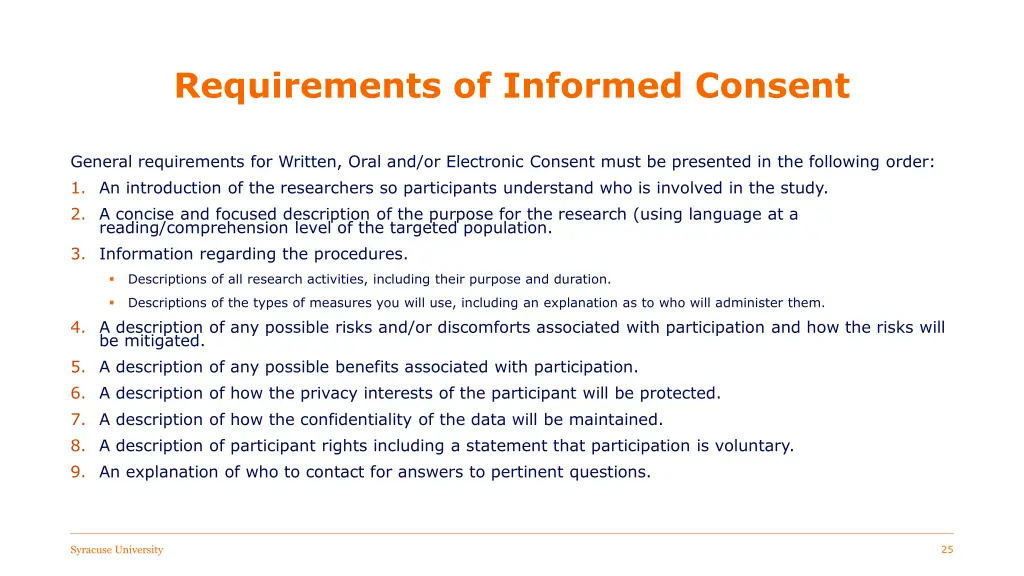 requirements of informed consent