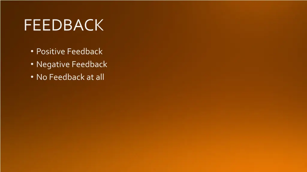 feedback