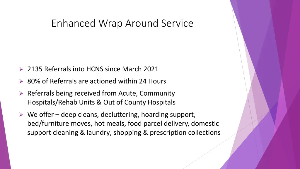enhanced wrap around service