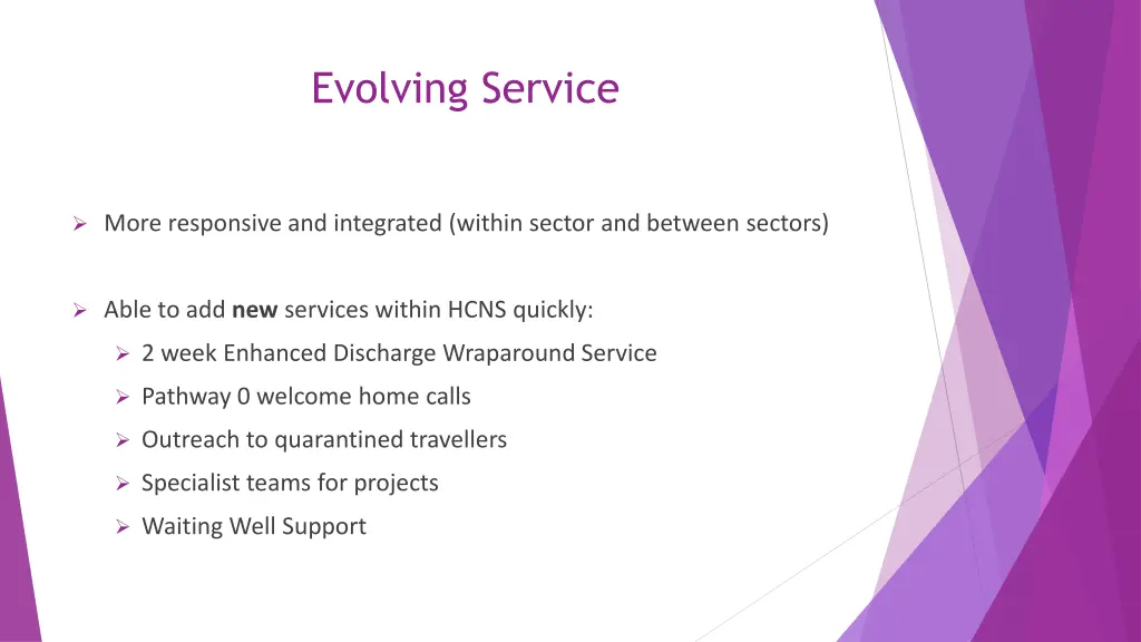 evolving service