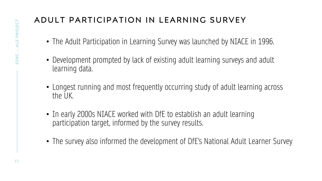 adult participation in learning survey