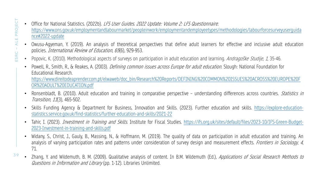esrc ale project 5