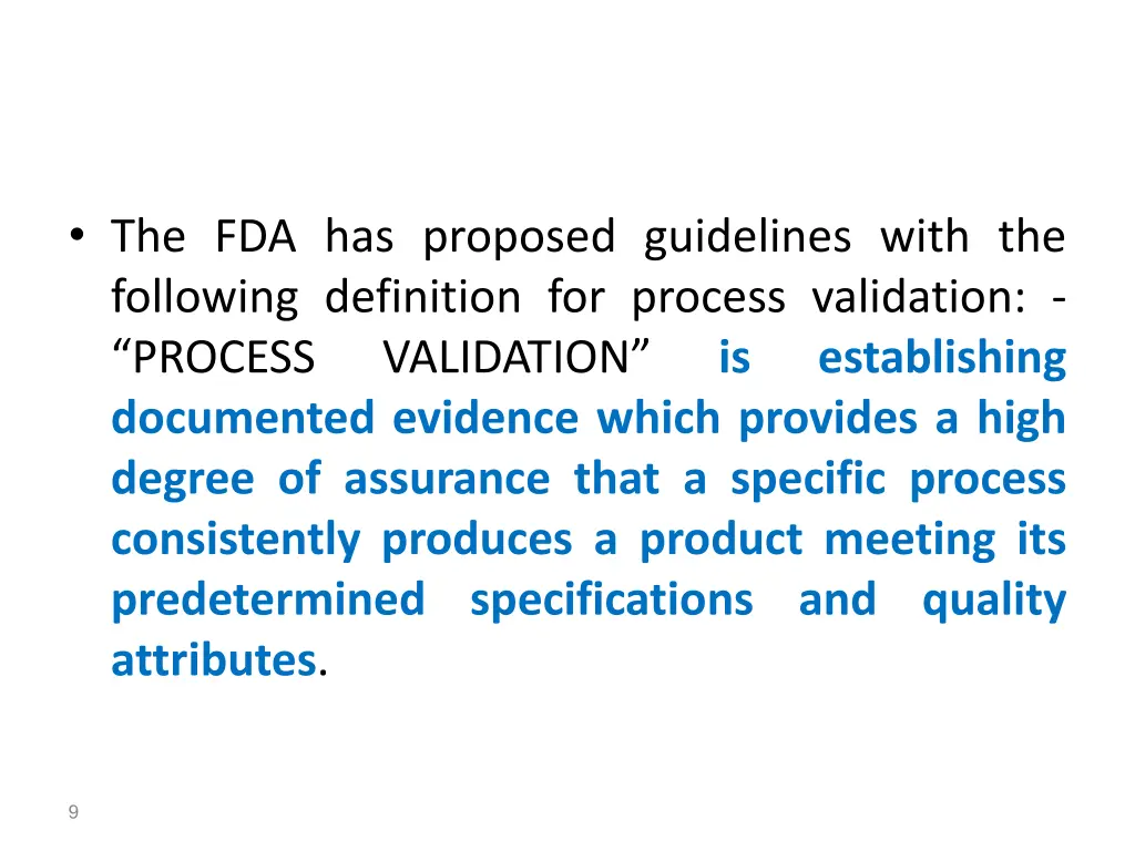 the fda has proposed guidelines with
