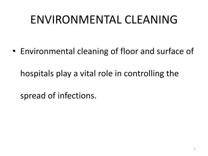 environmental cleaning
