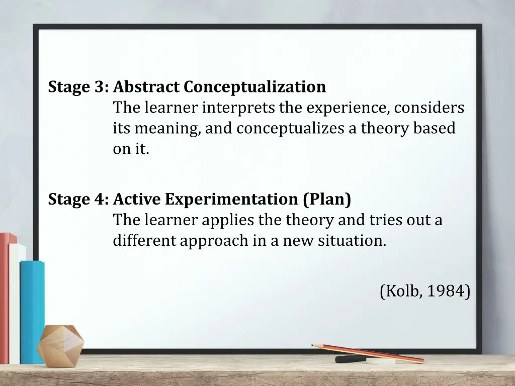 stage 3 abstract conceptualization the learner