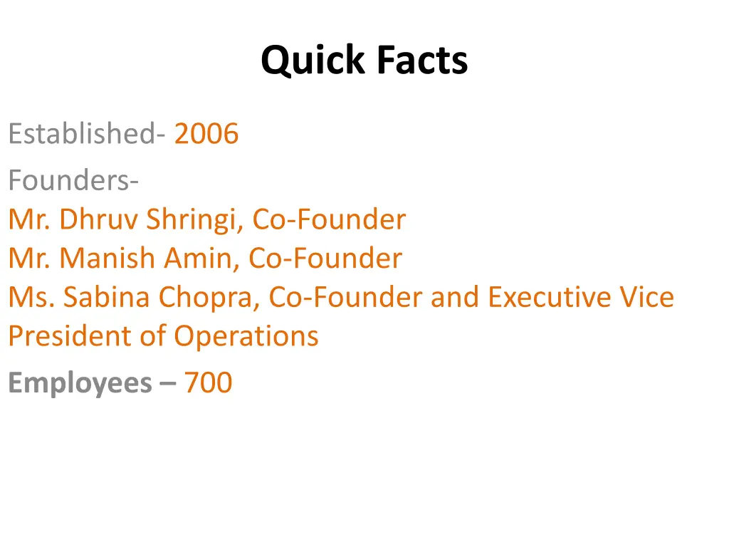 quick facts