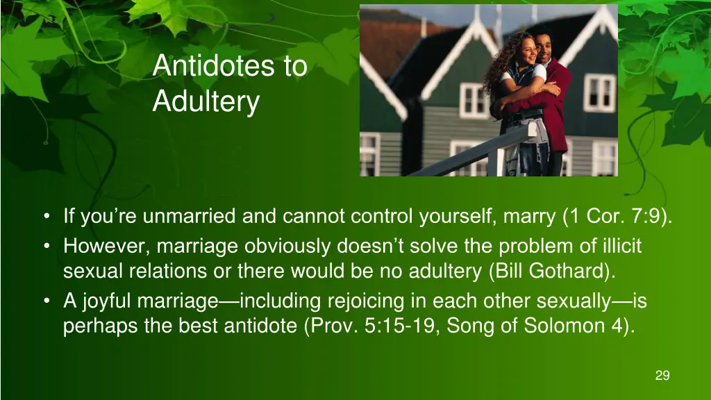 antidotes to adultery