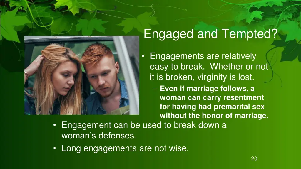 engaged and tempted