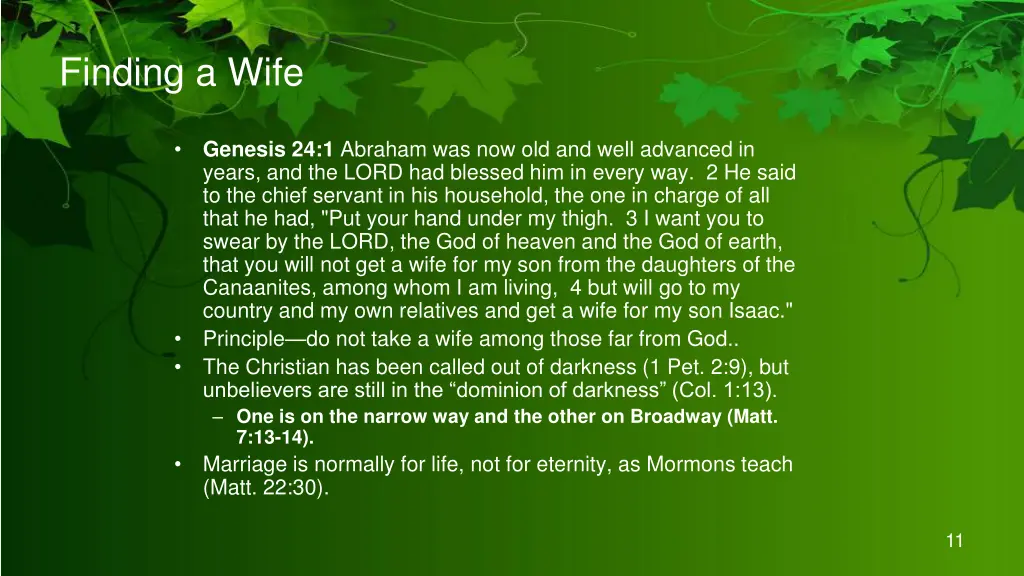 finding a wife
