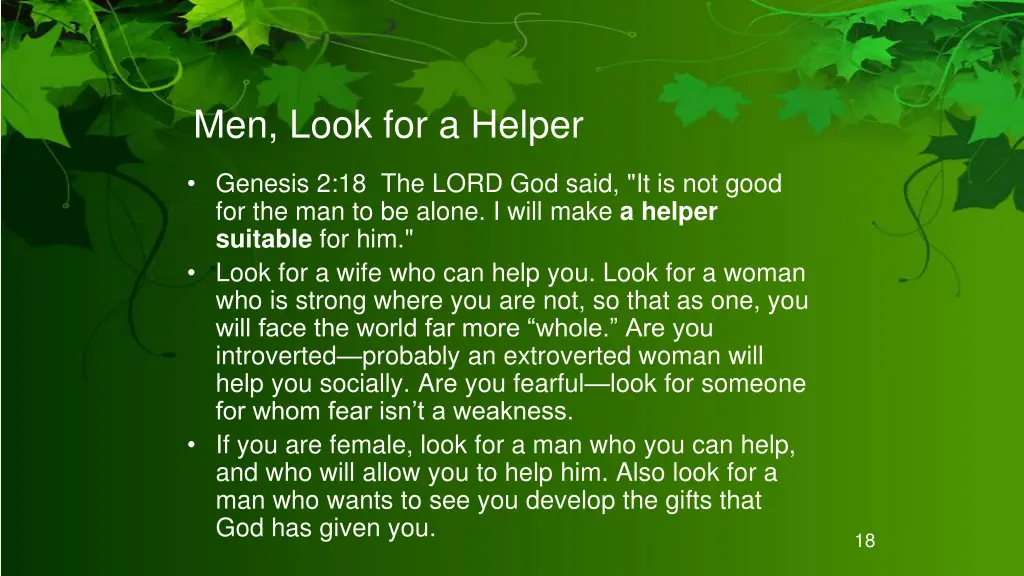 men look for a helper