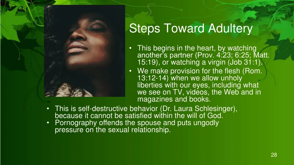 steps toward adultery