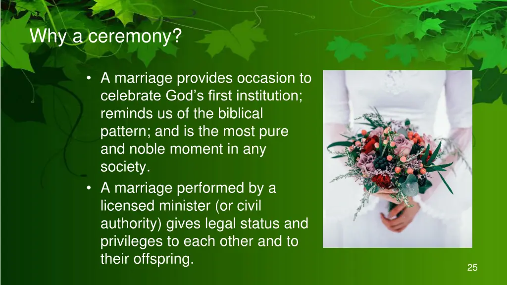 why a ceremony
