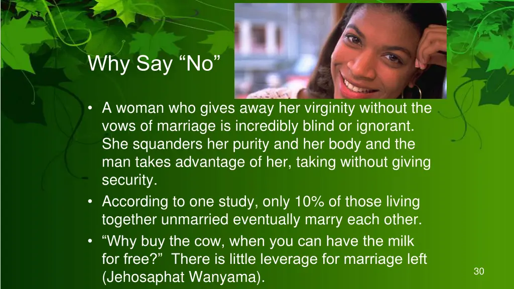 why say no