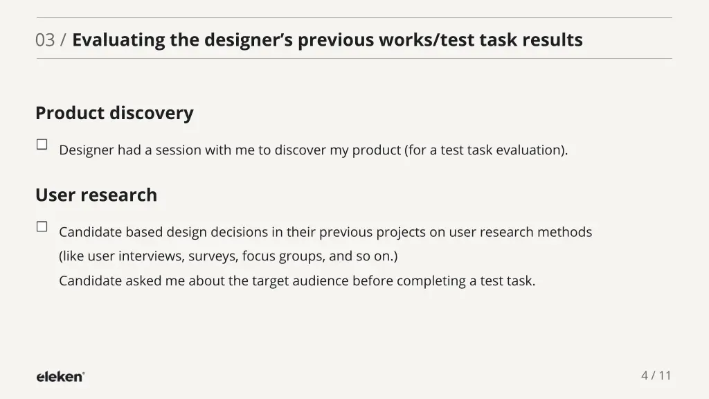 03 evaluating the designer s previous works test