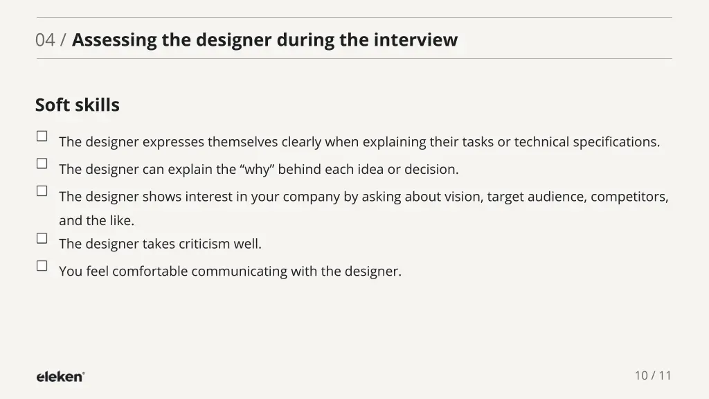 04 assessing the designer during the interview 1