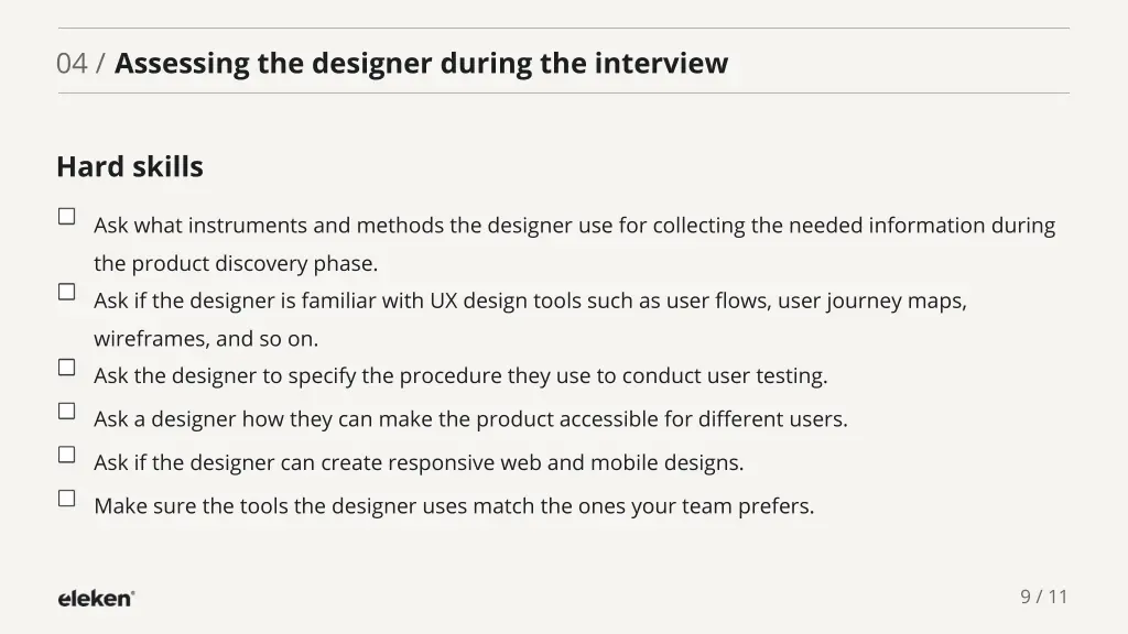 04 assessing the designer during the interview