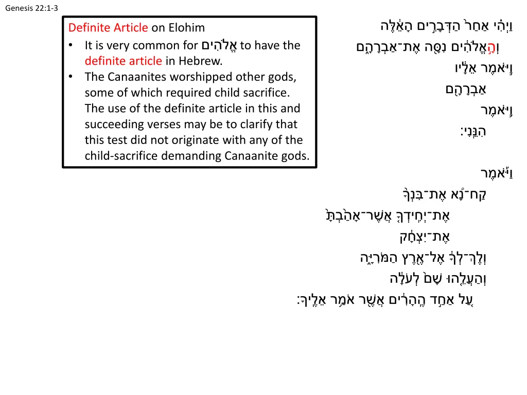 genesis 22 1 3 1