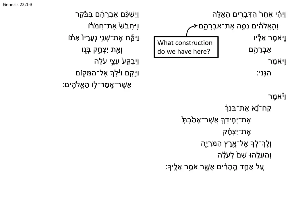 genesis 22 1 3 2