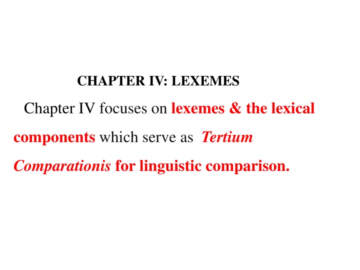 chapter iv lexemes