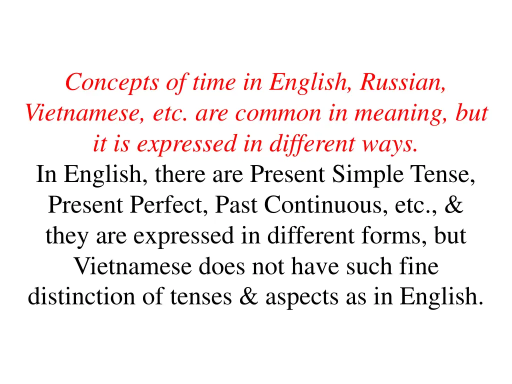 concepts of time in english russian vietnamese