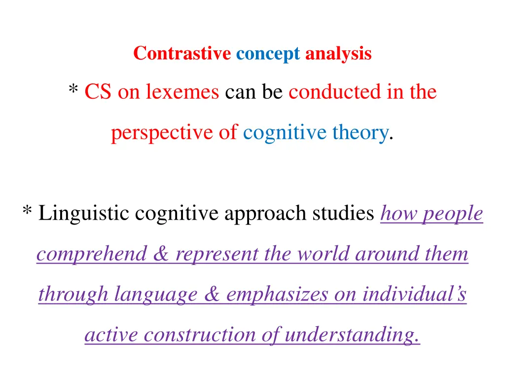 contrastive concept analysis