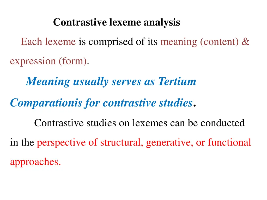contrastive lexeme analysis