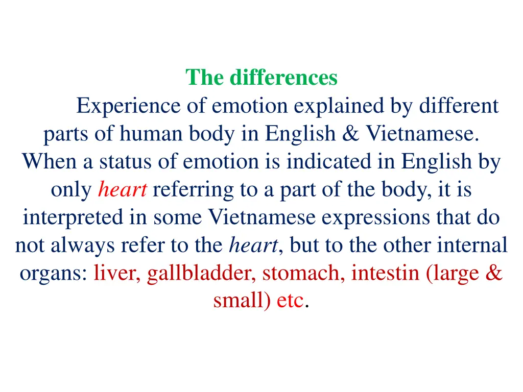 the differences