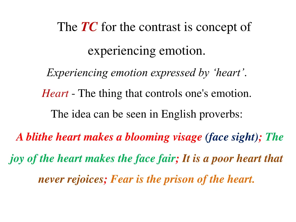 the tc for the contrast is concept of