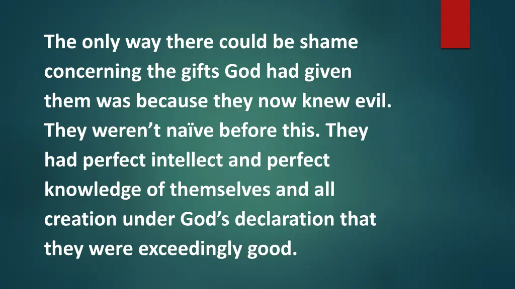 the only way there could be shame concerning